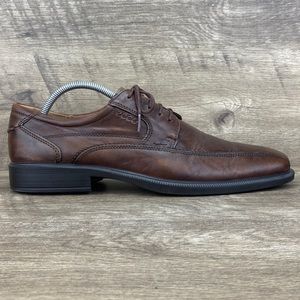 Ecco Leather Oxford Bicycle Toe Dress Shoes